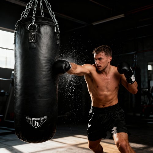 Black punching bag