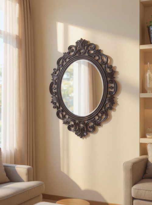 Ornate Oval Mirror