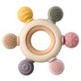 Wooden silicone teether input