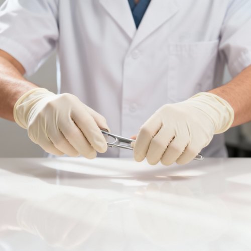 Latex examination gloves