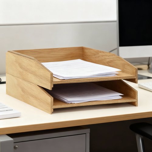 Desk with papers