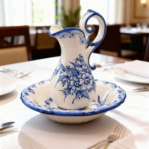 hand‑painted pottery