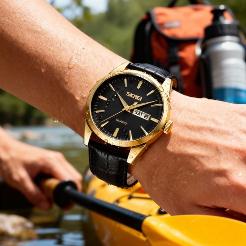 Sporty waterproof watch